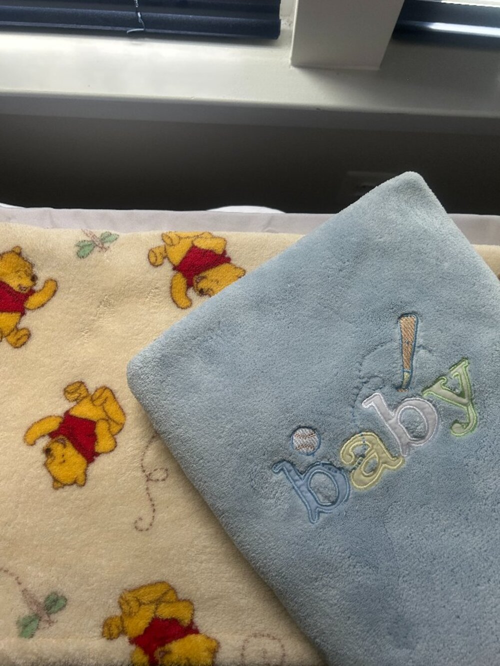 Carter’s & Disney Baby Winnie the Pooh Plush Blanket Lot of 2